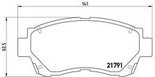 Передние тормозные колодки Brembo P 83 027 для Toyota Camry XV20