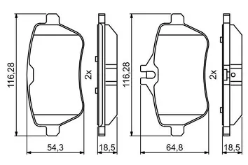 Bosch 0 986 494 790 <span>тормозные колодки задние</span>