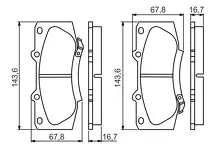 Передние тормозные колодки Bosch 0 986 495 352 для Toyota Hilux 7 пок.