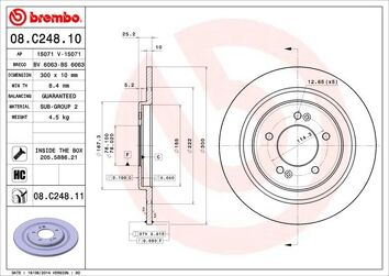 Brembo Prime Line 08.C248.11 <span>тормозной диск полный</span>
