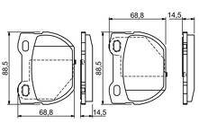 Задние тормозные колодки Bosch 0 986 424 827 для Land Rover Defender 1 пок.