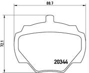 Задние тормозные колодки Brembo P 44 001 для Land Rover Defender 1 пок.