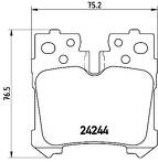Задние тормозные колодки Brembo P 83 076 для Lexus LS 4 пок. / рестайлинг