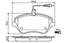 Передние тормозные колодки Bosch 0 986 494 098 для Citroen C6 1 пок.