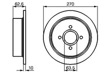 Тормозной диск Bosch 0 986 478 672 для Ford Escort 6 пок. / универсал