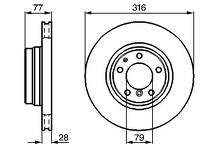 Тормозной диск Bosch 0 986 478 622 для BMW 7 серии E38