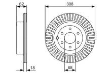 Тормозной диск Bosch 0 986 479 533 для Nissan Pathfinder 3 пок. / R51