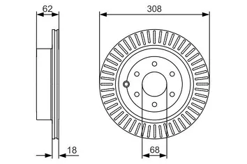 Bosch 0 986 479 533 <span>тормозной диск вентилируемый</span>