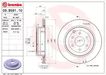 Тормозной диск Brembo Prime Line  09.B591.10