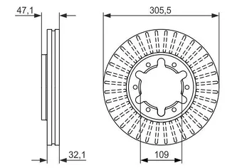 Bosch 0 986 479 359 <span>тормозной диск вентилируемый</span>