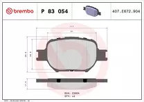 Передние тормозные колодки Brembo  P 83 054