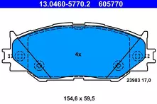 Передние тормозные колодки ATE  13.0460-5770.2