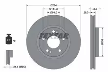 Тормозной диск Textar  92136403