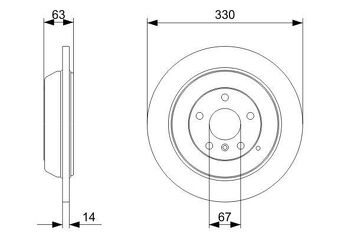 Bosch 0 986 479 330 <span>тормозной диск полный</span>