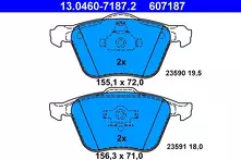 Передние тормозные колодки ATE  13.0460-7187.2