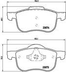 Передние тормозные колодки Brembo P 86 016 для Volvo S60 1 пок. / 384 / рестайлинг