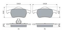 Задние тормозные колодки Bosch 0 986 424 539 для Volvo S60 1 пок. / 384 / рестайлинг