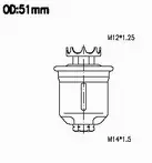 Топливный фильтр JS Asakashi  FS3210U