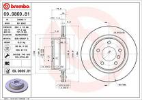 Тормозной диск Brembo Prime Line 09.9869.81 для BMW Z4 E85