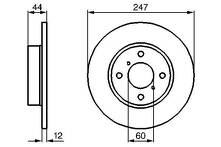 Тормозной диск Bosch 0 986 478 729 для Opel Agila A