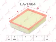 Воздушный фильтр Lynx  LA-1464