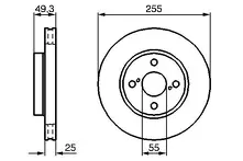 Тормозной диск Bosch 0 986 479 085 для Toyota Corolla 9 пок. / E120, E130