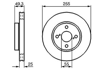 Bosch 0 986 479 085 <span>тормозной диск вентилируемый</span>