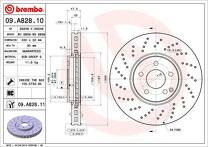 Тормозной диск Brembo Prime Line 09.A828.10 для Mercedes-Benz S-Class W220 / рестайлинг