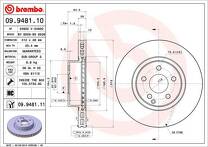 Тормозной диск Brembo Prime Line  09.9481.11