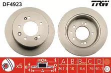 Тормозной диск TRW  DF4923