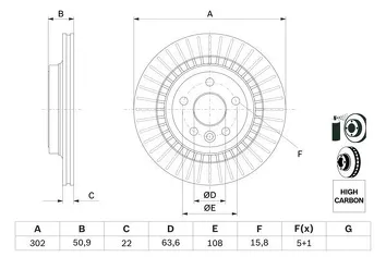 Bosch 0 986 479 713 <span>тормозной диск вентилируемый</span>