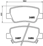 Задние тормозные колодки Brembo  P 83 112