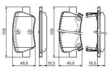 Задние тормозные колодки Bosch  0 986 494 403