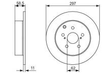 Тормозной диск Bosch 0 986 479 574 для Toyota Verso 1 пок.