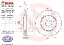 Тормозной диск Brembo Prime Line 09.N124.10 для Dodge Journey 1 пок. / рестайлинг