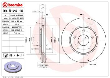 Brembo Prime Line 09.N124.11 <span>тормозной диск вентилируемый</span>