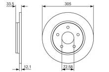 Тормозной диск Bosch 0 986 479 050 для Dodge Grand Caravan 5 пок.