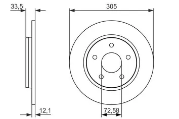 Bosch 0 986 479 050 <span>тормозной диск полный</span>