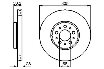 Bosch 0 986 478 494 <span>тормозной диск вентилируемый</span>