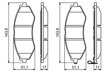 Bosch 0 986 494 343 <span>тормозные колодки передние</span>