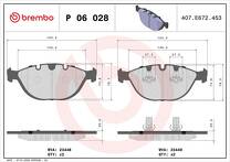 Передние тормозные колодки Brembo  P 06 028