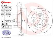 Тормозной диск Brembo Prime Line  09.A961.11