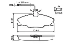 Передние тормозные колодки Bosch  0 986 424 227