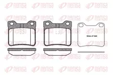 Задние тормозные колодки Remsa 0321.10 для Peugeot 406 1 пок. / универсал / рестайлинг