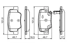 Задние тормозные колодки Bosch  0 986 494 404