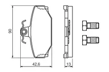 Задние тормозные колодки Bosch  0 986 460 995