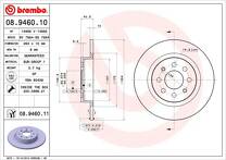 Тормозной диск Brembo Prime Line 08.9460.10 для Opel Adam M13