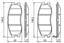Передние тормозные колодки Bosch  0 986 494 250