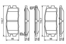 Задние тормозные колодки Bosch  0 986 494 251