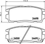 Задние тормозные колодки Hella Pagid  8DB 355 028-561